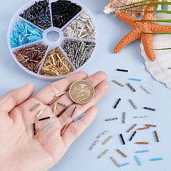 56 г 7 вида стеклянных витых бусин SEED-PH0002-62