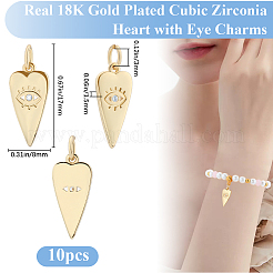 10шт латунные подвески с микропаве и кубическим цирконием KK-BBC0015-25