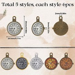 30 pièces 5 styles pendentifs en alliage de zinc&nbsp;FIND-SC0007-13