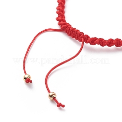 2шт 2 стильных браслета из нейлонового плетеного шнура BJEW-JB08806