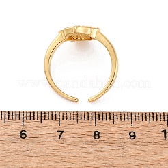 Bagues manchette en laiton avec micro pavé de zircones cubiques&nbsp;KK-D363-24A-G