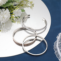 Изготовление рифленого браслета из нержавеющей стали 304 и 201 в 3 стилях 3шт. BJEW-SC0001-16