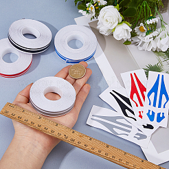 4 Stück 4 Farben Kunststoff-Autoaufkleber&nbsp;DIY-FH0010-57