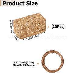 20 pièce de modèle de mini-herbe en paille&nbsp;DOLL-HS0001-01