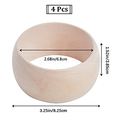 Незавершенный деревянный браслет для женщин BJEW-WH0018-18