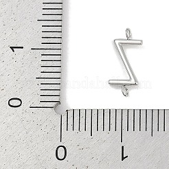 304ステンレススチールレターコネクタチャーム  ステンレス鋼色  文字Z  12x5x2mm  穴：1.2mm&nbsp;STAS-M108-01P-26