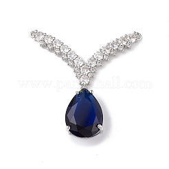 Реечное покрытие латунь микропаве кубический цирконий 2-петлевые подвески KK-C019-02P