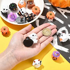 32 шт. 16 стиля украшения из смолы для Хэллоуина&nbsp;DJEW-CJ0001-04