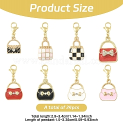 24шт 8 стиля подвеска из сплава эмали украшения&nbsp;HJEW-YW00231