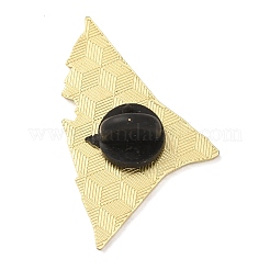 ステルス爆撃機のエナメルピン  バックパックの服のための黄金の合金のブローチ  黄緑  20x38.5mm&nbsp;AL-CBA38EE-01B-G