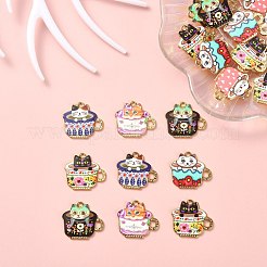 30шт 6 стиля подвески из сплава с эмалью ENAM-CJ0003-38