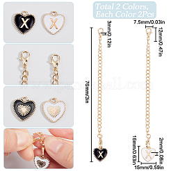 2 ensemble de décorations de pendentifs en alliage émaillé&nbsp;HJEW-SC0001-56X