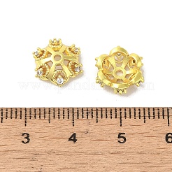 Tappi per perline in ottone con placcatura a cremagliera&nbsp;KK-B088-05C-G