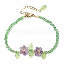 Браслеты из натуральных драгоценных камней и стеклянных бусин для женщин&nbsp;BJEW-JB13426