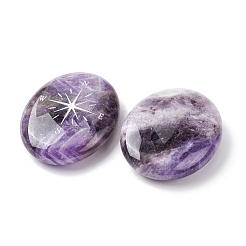 Овальные украшения из натурального аметиста в виде компаса&nbsp;G-G301-02E