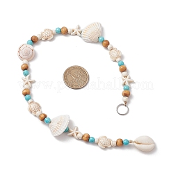 Подвесные украшения из натуральных морских ракушек HJEW-JM02985