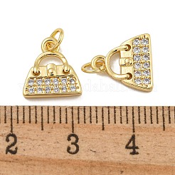 Покрытие стойки латунь микропаве прозрачные кубические циркониевые подвески&nbsp;KK-U030-10G