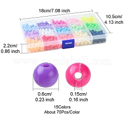 15 цвет пластиковых бусин MACR-FS0001-79