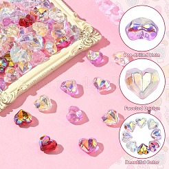 80шт 8 цвета гальванические прозрачные стеклянные бусины&nbsp;EGLA-YW0005-66