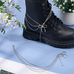 2 шт. латунные витые трехслойные цепи для джинсовых брюк&nbsp;HJEW-SP0001-42