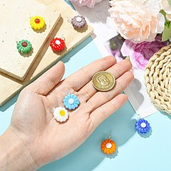 8шт 8 цвета стеклянные подвески&nbsp;GLAA-CJ0002-81