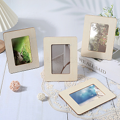 Незавершенные деревянные пустые подставки для фоторамок AJEW-WH20023-03A