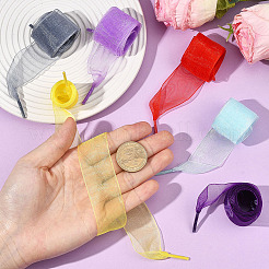 14 пара шнурков из органзы 14 цветов&nbsp;AJEW-SP0003-96