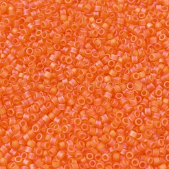 MIYUKIデリカビーズ  シリンダー  日本製シードビーズ  11/0  （db0855)マット透明オレンジab  1.3x1.6mm  穴：0.8mm  約20000個/袋  100 G /袋&nbsp;SEED-J020-DB0855