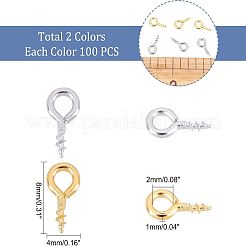 200 шт. 2 цвета 304 нержавеющая сталь винт петля штифт скоба STAS-UN0034-89