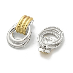 Двухцветные серьги-гвоздики из нержавеющей стали 304&nbsp;EJEW-A124-01E