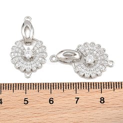 Messing Micro Pave klare Zirkonia Falte über Verschlüsse&nbsp;XGRQ5K726-841P