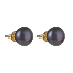 Серьги-гвоздики с натуральным жемчугом EJEW-JE04585