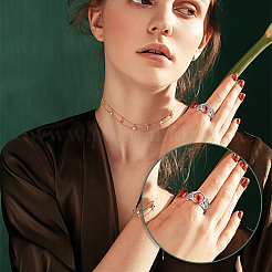 12 шт. 2-х стилевых регулируемых латунных кольцевых хвостовика KK-HY0001-87