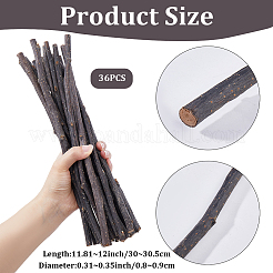 木の枝の棒  DIYプロジェクト用のクラフト用品  写真小道具  ココナッツブラウン  300~305x8~9mm&nbsp;WOOD-CP0001-24