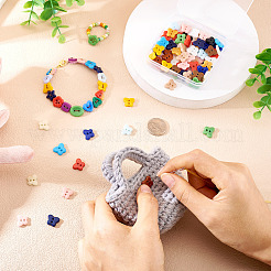 80 шт. фарфоровые пуговицы с 2 отверстиями PORC-PJ0001-02D