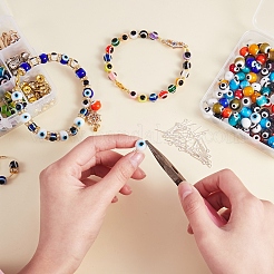 120 шт. 12 цвета ручной работы сглаз лэмпворк круглые бусы LAMP-SZ0001-11