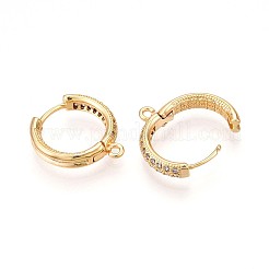 Латунный микропаве кубический цирконий кольцо серьги фурнитура KK-N261-47G