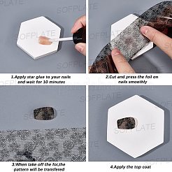 10 рулон фольги для ногтей с кружевом для животных&nbsp;STIC-WH20010-16B