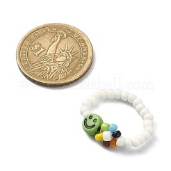 Anello elastico con perline di semi di vetro&nbsp;RJEW-TA00079-02