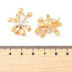 Серьги-гвоздики из циркония&nbsp;EJEW-S270-02B-GS