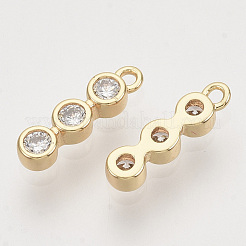 Латунные микропаве прозрачные кубические циркониевые подвески&nbsp;KK-T054-24G-NF