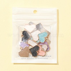 20шт 5 цвета светлые позолоченные подвески из сплава с эмалью&nbsp;ENAM-FS0001-37