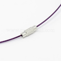 Collier avec cordon en fil d'acier inoxydable 201&nbsp;TWIR-SW001-7