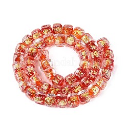 Perles à la main en verre de feuille brins&nbsp;FOIL-Q002-04I