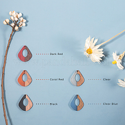 Подвески из смолы и дерева&nbsp;RESI-OL0001-01