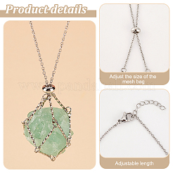 3 шт. 304 нержавеющая сталь звено цепи макраме мешочек пустой держатель камней для изготовления подвесок ожерелий NJEW-AB00028