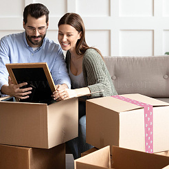 2 рулон двухцветной самоклеящейся упаковочной ленты БОПП AJEW-GO0001-98