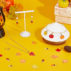 60 шт. 12 стиля подвески из осеннего сплава с эмалью&nbsp;ENAM-FH0001-85