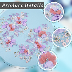 Полиэстер вышивка кружево шитье украшения&nbsp;DIY-WH20031-076