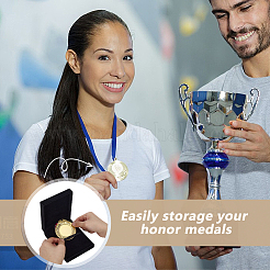 Coffret cadeau médaille en velours&nbsp;CON-WH0130-01B